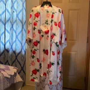 Nightgown and jacket silk